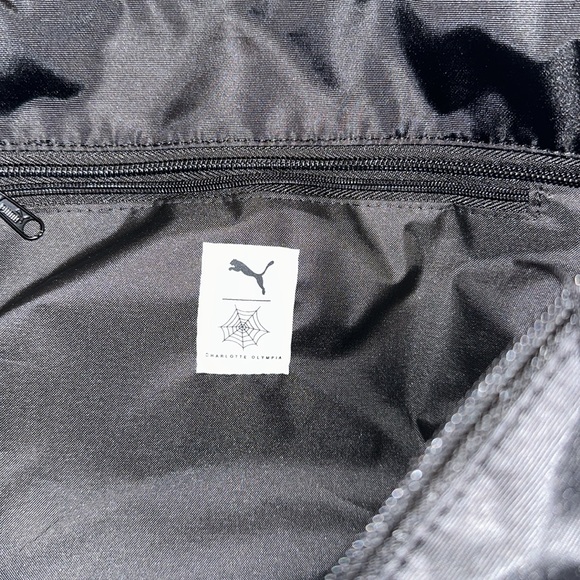 Puma x Charlotte Olympia leopard print black fringe shopper tote travel work bag - Picture 4 of 6